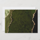 Olijfgroene Agate Schrift Trouw Save the Date (Achterkant)