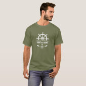 Olijfgroene anker riemen schepen Helm boot of naam T-shirt (Voorkant volledig)