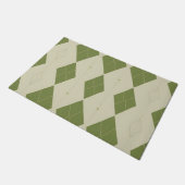 Olijfgroene Argyle Diamant Patroon Deurmat (Schuin)