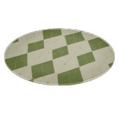 Olijfgroene Argyle Diamant Patroon Snijplank (Hoek)