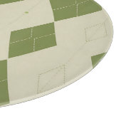 Olijfgroene Argyle Diamant Patroon Snijplank (Hoek)