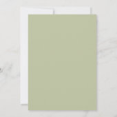 Olijfgroene Blad Bruiloft Kaart (Achterkant)