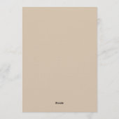 Olijfgroene Blad Bruiloft Kaart (Achterkant)