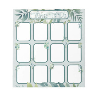 Olijfgroene blad takenlijst met secties notitieblok