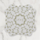 Olijfgroene bladeren Natuurlijke Havermout Landeli Bedankjes Labels (Achterkant)