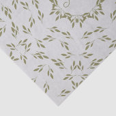 Olijfgroene bladeren Natuurlijke Havermout Rustiek Tissuepapier (Detail)