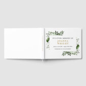 Olijfgroene bloemen in liefdevolle herinnering beg gastenboek (Volledig)