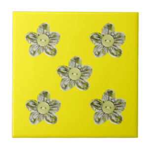 Olijfgroene bloemen voor keuken tegeltje
