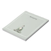 Olijfgroene Boeddha-meditatie Persoonlijk  Notitieblok (Linkerzijde)