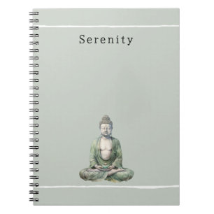 Olijfgroene Boeddha-meditatie Persoonlijk  Notitieboek