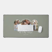 Olijfgroene boog multi-foto bruiloft cadeaudecor bureaumat (Keyboard & Muis)