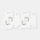 Olijfgroene botanische moderne bevestiging bedankdoosjes (Uitgevouwen)