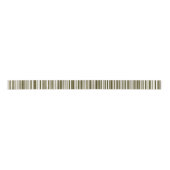 Olijfgroene bronzen barcode gestreepte patroon satijnen lint (Voorkant)