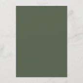 Olijfgroene Calla Lelie Trouwmenu Menu (Achterkant)