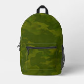 Olijfgroene camouflagepatroon bedrukte rugzak (Voorkant)