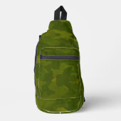 Olijfgroene camouflagepatroon sling bag (Voorkant)