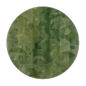Olijfgroene camouflagepatroon snijplank (Voorkant)