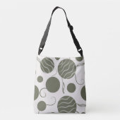 Olijfgroene Cirkels Monogram Crossbody Tas (Achterkant)