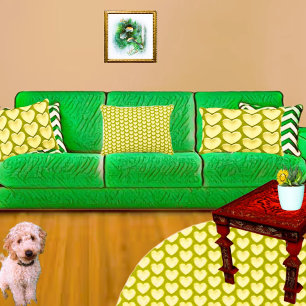 Olijfgroene decoratieve hartkussen accent kussen
