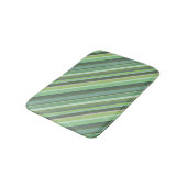 Olijfgroene diagonale strepen badmat (Gekanteld)