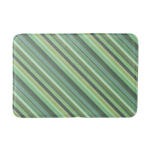 Olijfgroene diagonale strepen badmat (Voorkant)