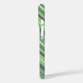 Olijfgroene diagonale strepen Case-Mate iPhone case (Achterkant / Links)