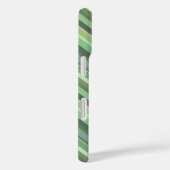 Olijfgroene diagonale strepen Case-Mate iPhone case (Achterkant / Rechts)