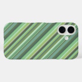Olijfgroene diagonale strepen Case-Mate iPhone case (Achterkant (horizontaal))