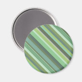 Olijfgroene diagonale strepen magneet (Voorkant / Achterkant)