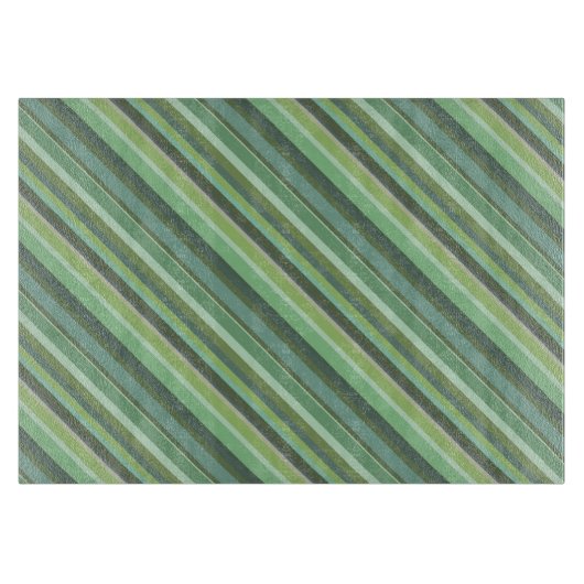 Olijfgroene diagonale strepen snijplank (Voorkant)