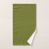 Olijfgroene effen kleur bad handdoek (Handdoek)