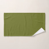 Olijfgroene effen kleur bad handdoek (Handdoek)
