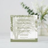 Olijfgroene eikenboom - Dall Weddenschap Kaart (Staand voorkant)