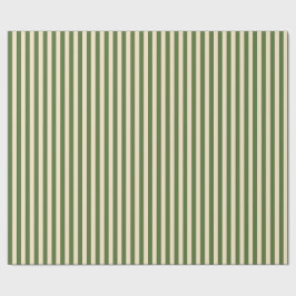 Olijfgroene en Crème Verticale Inpakpapier