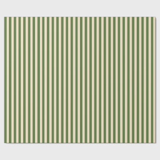 Olijfgroene en Crème Verticale Inpakpapier