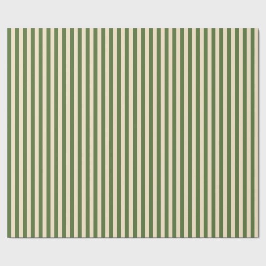 Olijfgroene en Crème Verticale Inpakpapier (Zoom)