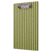 Olijfgroene en witte strepen met Uneven-lijnen Klembord (Links)