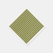 Olijfgroene en witte strepen met Uneven-lijnen Servet (Hoek)