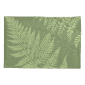 Olijfgroene fern kussensloop (Achterkant)
