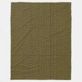 Olijfgroene Geometrische Kunstdeken Fleece Deken (Voorkant)