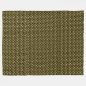 Olijfgroene Geometrische Kunstdeken Fleece Deken (Voorkant (Horizontaal))
