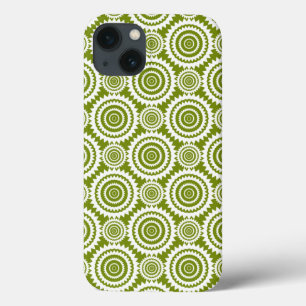 Olijfgroene geometrische ontwerp Mooie patroon Case-Mate iPhone Case