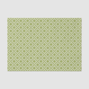 Olijfgroene geometrische ontwerp Mooie patroon Tissuepapier