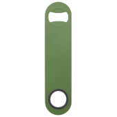 Olijfgroene gepersonaliseerde Man van Eer Speed Flessenopener (Achterkant)