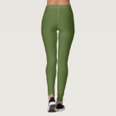 Olijfgroene gepersonaliseerde vlindernaam leggings (Achterkant)