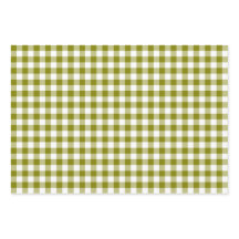 Olijfgroene geruite Gingham