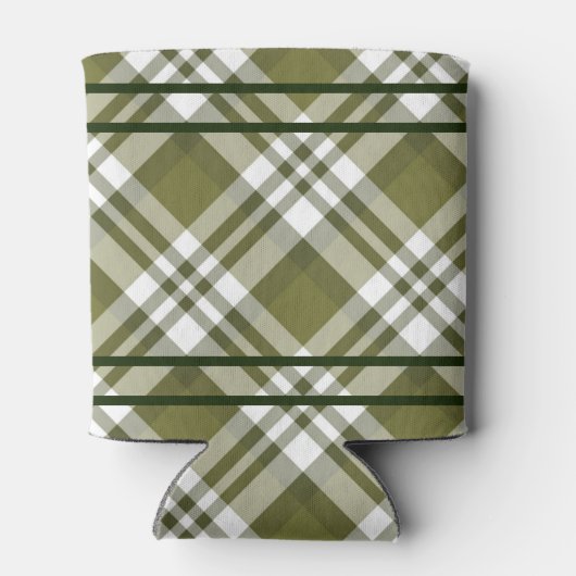 Olijfgroene geruite Koelbox Blikjeskoeler (Achterkant)