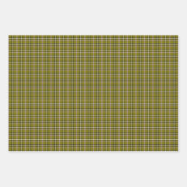 Olijfgroene geruite retro kleur inpakpapier vel