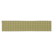 Olijfgroene geruite retro kleur tafelloper (Horizontaal)