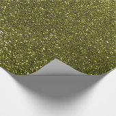 Olijfgroene glitter cadeaupapier (Hoek)